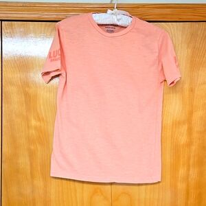 Boys short sleeve Lucky Brand Size Medium 10 / 12 light peach/tangerine color
